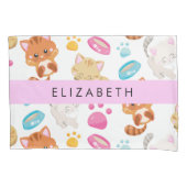 Patroon van katten, schattige katten, Kat, poten,  Kussensloop (Voorkant)