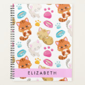 Patroon van katten, schattige katten, Kat, poten,  Planner (Voorkant)