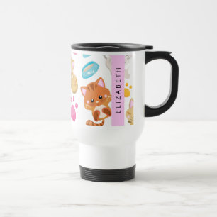 Patroon van katten, schattige katten, Kat, poten,  Reisbeker