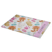 Patroon van katten, schattige katten, Kat, poten, Snijplank (Hoek)