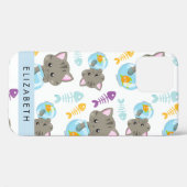 Patroon van katten, schattige katten, kittens, Jou Case-Mate iPhone Case (Achterkant (horizontaal))