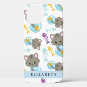 Patroon van katten, schattige katten, kittens, Jou Case-Mate iPhone Case (Achterkant)