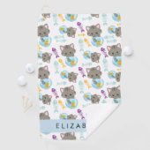 Patroon van katten, schattige katten, kittens, Jou Golfhanddoek (Insitu)