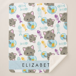 Patroon van katten, schattige katten, kittens, Jou Sherpa Deken