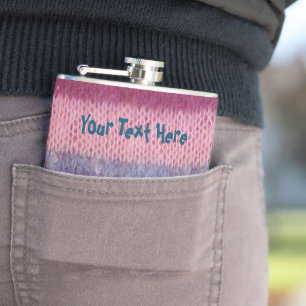  patroon van kleurrijke gebreide strepen plezier heupfles