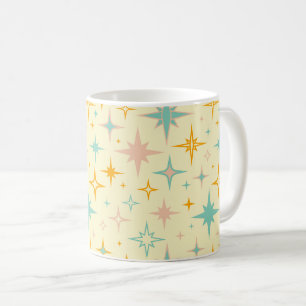 Patroon van kleurrijke retro sterren koffiemok