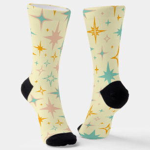 Patroon van kleurrijke retro sterren sokken