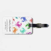 patroon van krabben bagagelabel (Achterkant horizontaal)