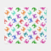 patroon van krabben fleece deken (Voorkant (Horizontaal))