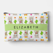 Patroon van lama's, alpaca's, cactus, Jouw naam Etui (Achterkant)