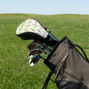 Patroon van lama's, alpaca's, cactus, Jouw naam Golfheadcover