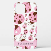Patroon van lieveheersbeestjes, roze lieveheersbee Case-Mate iPhone case (Achterkant)