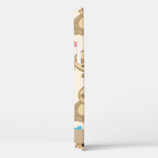 Patroon van luiaards, schattige luiaards, harten,  Case-Mate iPhone case (Achterkant / Rechts)
