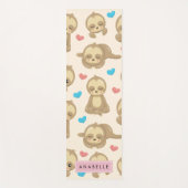 Patroon van luiaards, schattige luiaards, harten,  yogamat (Voorkant)