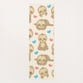 Patroon van luiaards, schattige luiaards, harten,  yogamat (Achterkant)