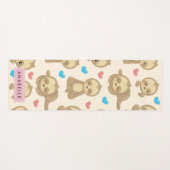 Patroon van luiaards, schattige luiaards, harten,  yogamat (Voorkant (horizontaal))