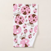 Patroon van luibugs, luidobbels, roze luidobbels bad handdoek (Handdoek)