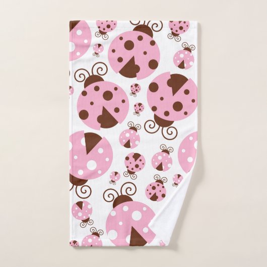 Patroon van luibugs, luidobbels, roze luidobbels bad handdoek (Handdoek)