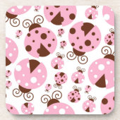 Patroon van luibugs, luidobbels, roze luidobbels bier onderzetter (Voorkant)