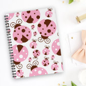 Patroon van luibugs, luidobbels, roze luidobbels planner
