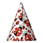 Patroon van luibugs, luidoezels, rode luibugs feesthoedjes (Achterkant)