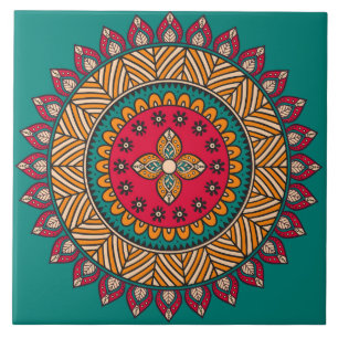 Patroon van Mandala Tegeltje