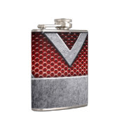 Patroon van metaal bord heupfles (Rechts)