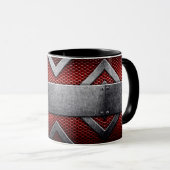 Patroon van metaal bord mok (Voorkant rechts)