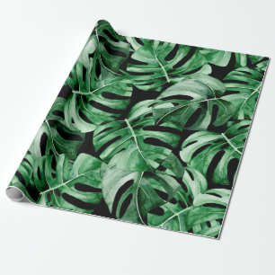 patroon van Monstera-bladeren Cadeaupapier