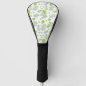 Patroon van olifanten, luifantennepalen - groen gr golfheadcover (Voorkant)