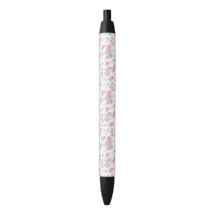 Patroon van olifanten, luifantennepalen - Roze gri Zwarte Inkt Pen