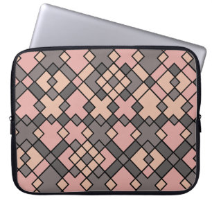 patroon van paarse girale rasters laptop sleeve