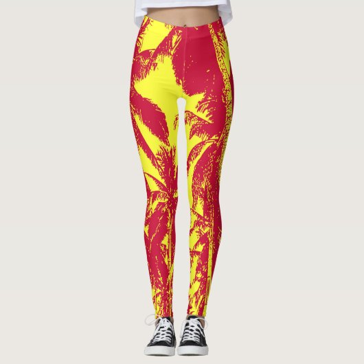 Patroon van palmbomen leggings (Voorkant)