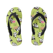 Patroon van Panda 3 Kinder Teenslippers (Voetbed)