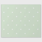 patroon van pastelpolka stippen l Groen wit Cadeaupapier (Vlak)