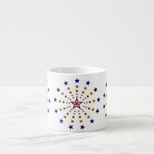 Patroon van patriottische sterren espresso kop