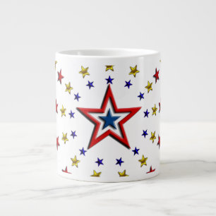 Patroon van patriottische sterren jumbo beker