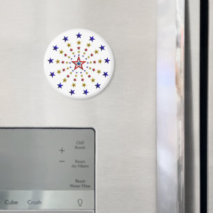 Patroon van patriottische sterren magneet