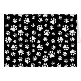 Patroon van Paws, Paw Prints, zwart en wit