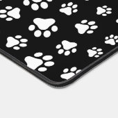 Patroon van Paws, Paw Prints, zwart en wit Bureaumat (Hoek)