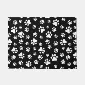 Patroon van Paws, Paw Prints, zwart en wit Deurmat (Voorkant)