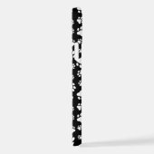 Patroon van Paws, Paw Prints, zwart en wit iPhone Hoesje (Rechterkant)