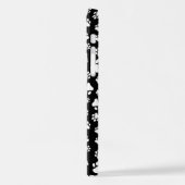 Patroon van Paws, Paw Prints, zwart en wit iPhone Hoesje (Linkerkant)