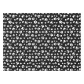 Patroon van Paws, Paw Prints, zwart en wit Tafelkleed (Voorkant (Horizontaal))