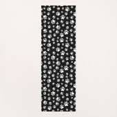 Patroon van Paws, Paw Prints, zwart en wit Yogamat (Voorkant)