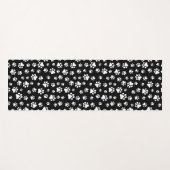 Patroon van Paws, Paw Prints, zwart en wit Yogamat (Voorkant (horizontaal))