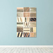 Patroon van polynesiaanse tapa van Cook's Canvas Afdruk (Insitu (Houten vloer))