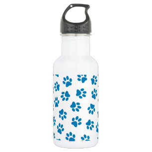 Patroon Van Pootafdrukken, Hondenpoten, Blauwe Poo Waterfles