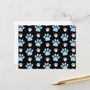 Patroon van poten, blauwe poten, reuzenpoten, dier briefkaart