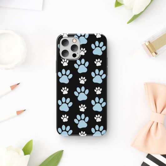 Patroon van poten, blauwe poten, reuzenpoten, dier Case-Mate iPhone case